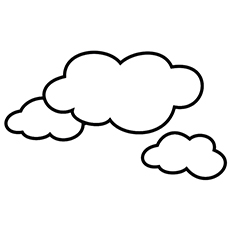 Simple clouds coloring page