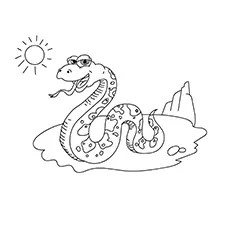 Desert snake coloring page