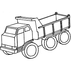 The standard dump truck coloring pages