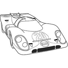 Steve race car coloring page