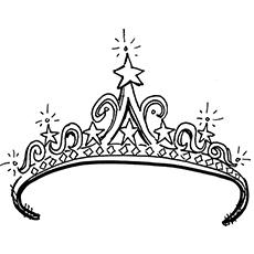 princess crown coloring page