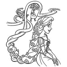 rapunzel baby coloring pages