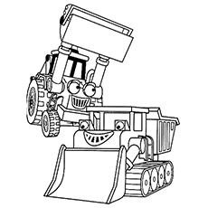 The two trucks with eyes tractor coloring pages