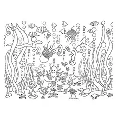 Ocean underwater view coloring page_image