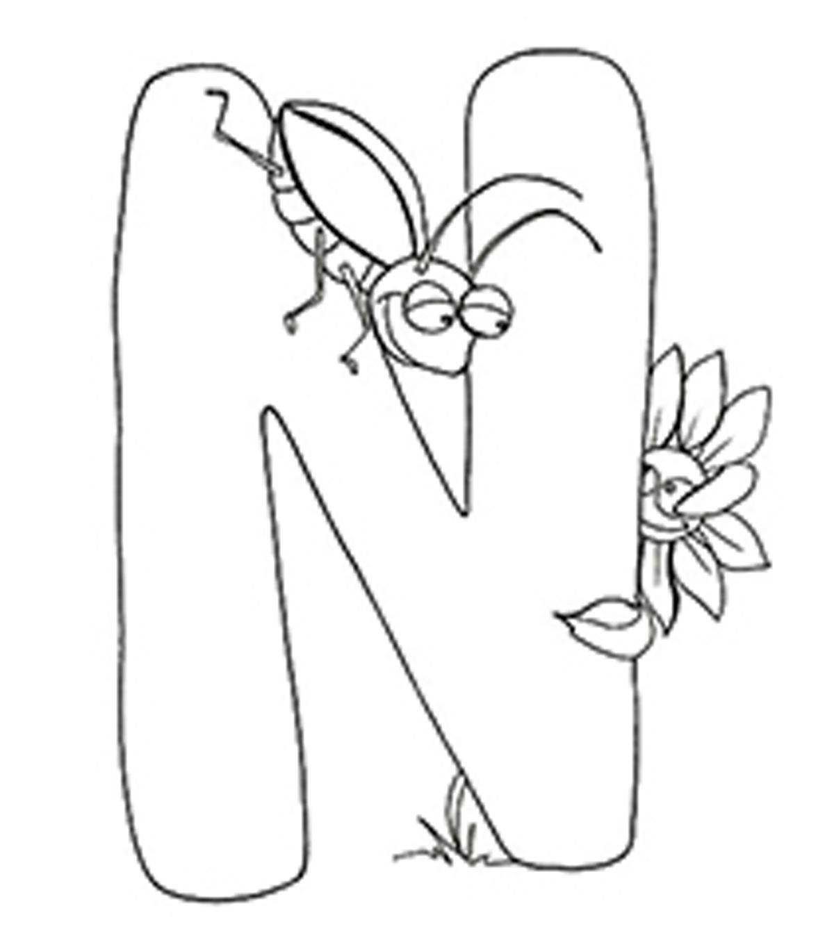 Letter N Coloring Page Alphabet Images And Photos Finder