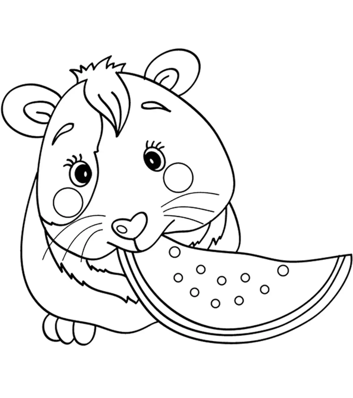 Guinea Pig Coloring Pages For Toddler