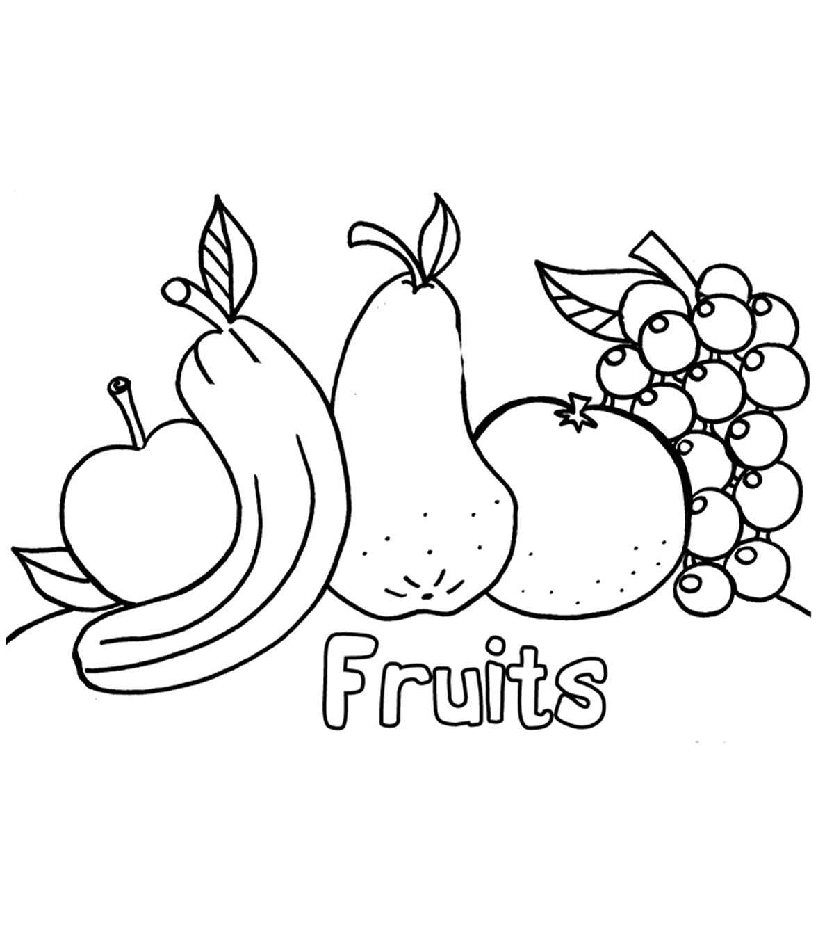 Download Fruits and Vegetables Coloring Pages - MomJunction