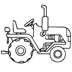 Simple tractor coloring pages