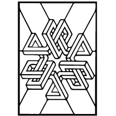 Triangle geometric coloring pages_image