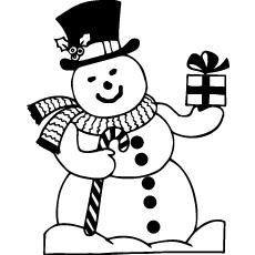 snowmen coloring pages children