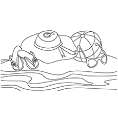 Printable best beach hat coloring pages