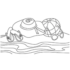 Printable best beach hat coloring pages_image