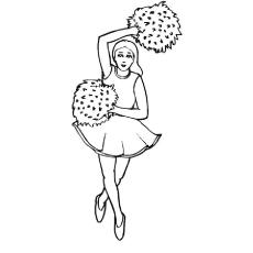 Cheerleader  Cartoon coloring pages, Super coloring pages, Cartoon  cheerleader