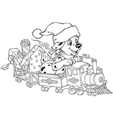 The dalmations on disney christmas coloring pages
