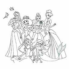 free princess coloring pages for kids