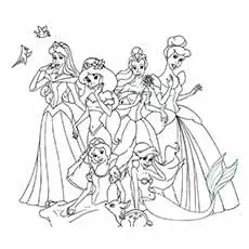 Disney princesses coloring pages