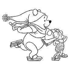 winnie the pooh and friends coloring pages christmas