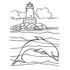 Dolphin coloring page