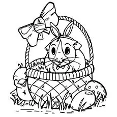 Easter pig by Konekonoarashi coloring page_image