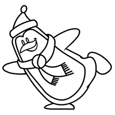 Fun Loving Penguin Coloring Pages