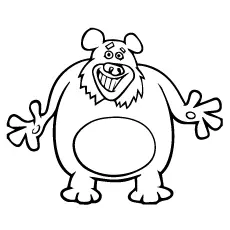 The funny brown bear coloring pages_image