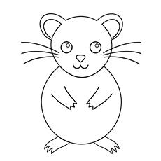 Hamster winking coloring pages