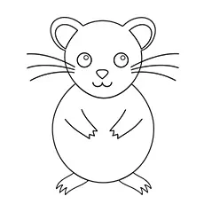 Hamster winking coloring pages_image
