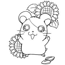 cute girl hamster coloring pages