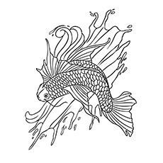 Koi fish coloring page