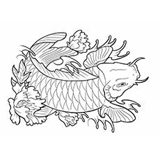 Koi fish by Laranj coloring page