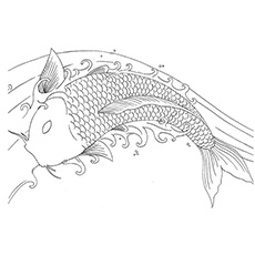 Koi fish by Element Dragon coloring page