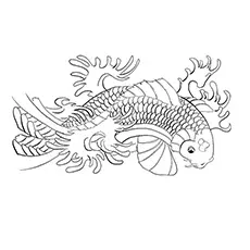 Koi fish by Lordka coloring page