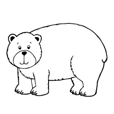 The lovely brown bear coloring pages_image