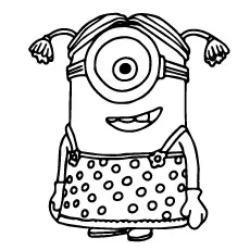 Mini Minion of Despicable Me Coloring Page to Print