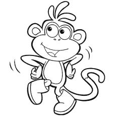 monkey pictures for kids to color