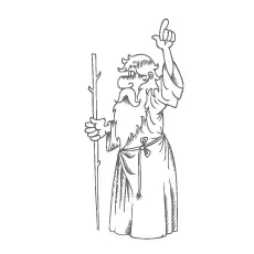 Moses with a stick coloring page_image