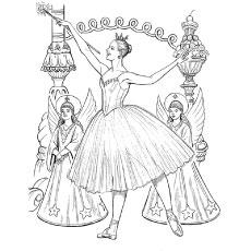 Ballet with Nutcracker coloring pages