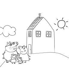 House of peppa pig coloring pages