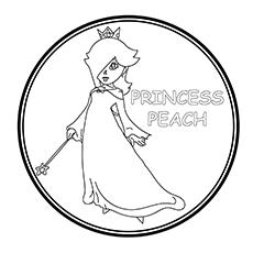 Princess Peach Mario coloring page