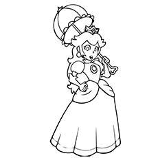 Princess Peach character coloring page