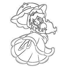 Dancing Princess Peach coloring page