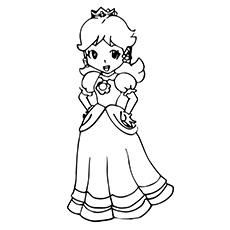 Princess Daisy sketch coloring page