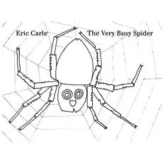 The spider on a spiderweb, Eric Carle coloring page