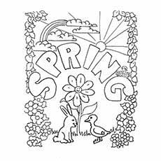 Spring Coloring Pages for Kids Ages 4-12 - Printable and High-Resolution