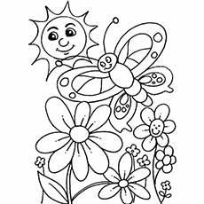 coloring pages for kids spring