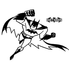 Batman cartoon coloring page