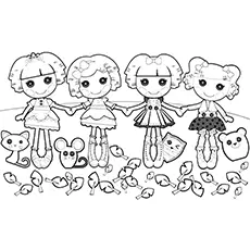 Lalaloopsy Girls Bea friends coloring page_image