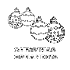 Christmas balls, Christmas ornaments coloring page