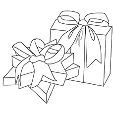 Christmas gifts, Christmas ornaments coloring page
