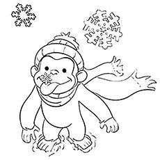 curious george coloring pages christmas